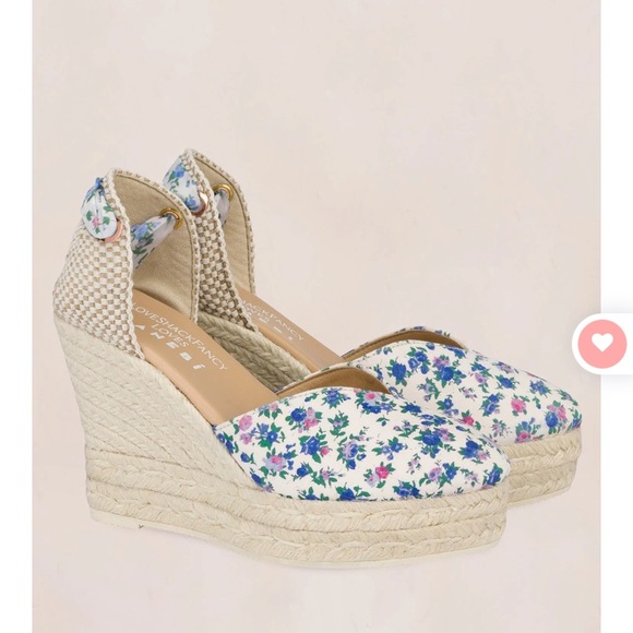 LoveShackFancy Shoes - LoveShackFancy X Manebi Wedges in Bluejay Song Size 9 NWB